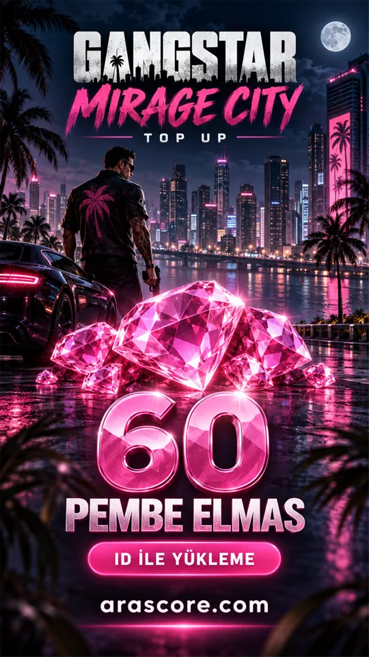 Gangstar Mirage City Top Up - 60 Pembe Elmas