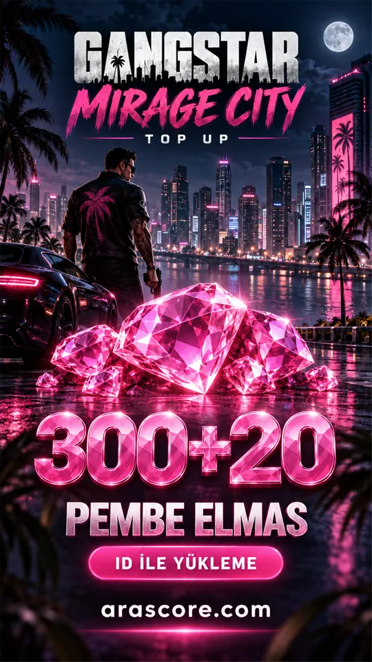 Gangstar Mirage City Top Up - 300+20 - Pembe Elmas