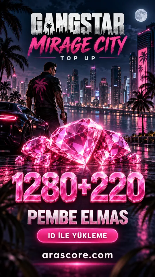Gangstar Mirage City Top Up - 1280+220 - Pembe Elmas