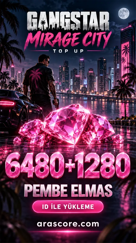 Gangstar Mirage City Top Up - 6480+1280 Pembe Elmas
