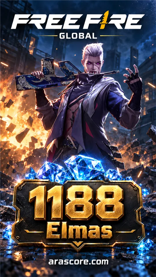 Free Fire Global 1188 Elmas
